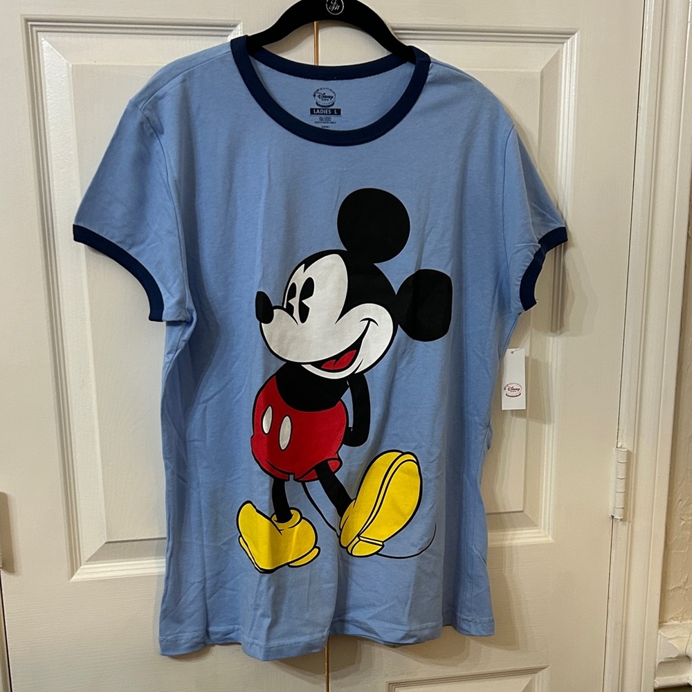 NWT Vintage Disney Mickey Mouse Graphic Tee Women's Size L - Picture 5 of 7